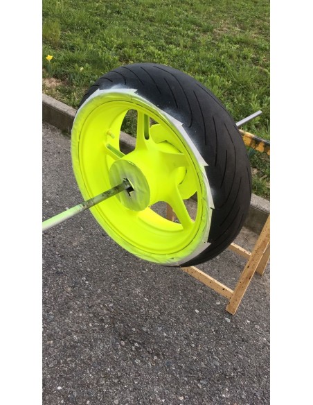 Kit vernice removibile spray wrapping Full Dip per 4 cerchi Giallo fluo l