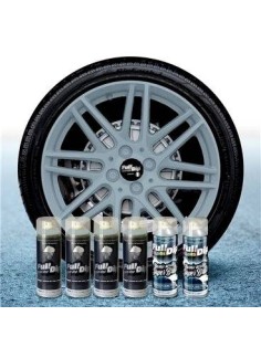 Kit vernice removibile spray wrapping Full Dip per 4 cerchi Grigio lucido