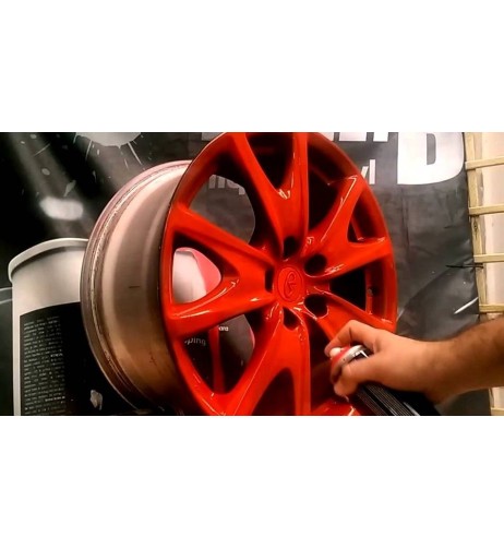 Kit vernice removibile spray wrapping Full Dip per 4 cerchi Rosso lucido