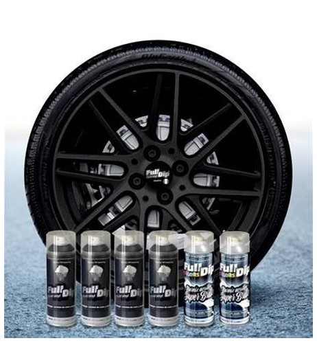 Kit vernice removibile spray wrapping Full Dip per 4 cerchi Silver lucido