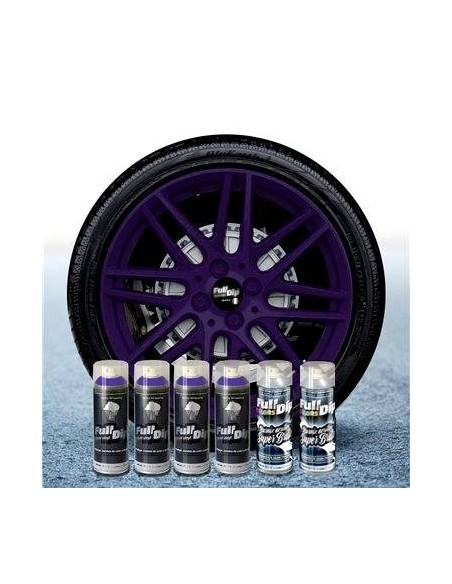 Kit vernice removibile spray wrapping Full Dip per 4 cerchi Viola lucido
