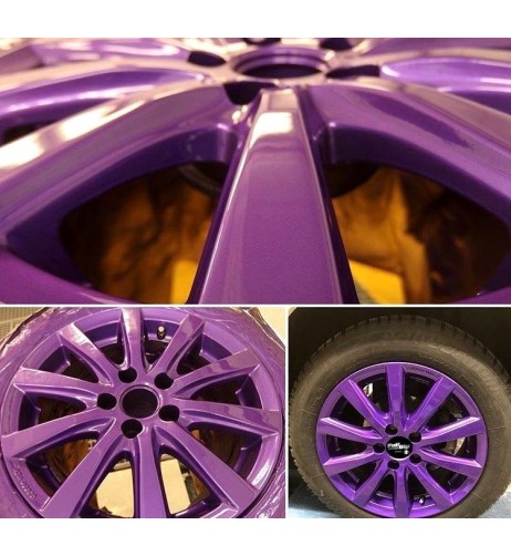Kit vernice removibile spray wrapping Full Dip per 4 cerchi Viola lucido