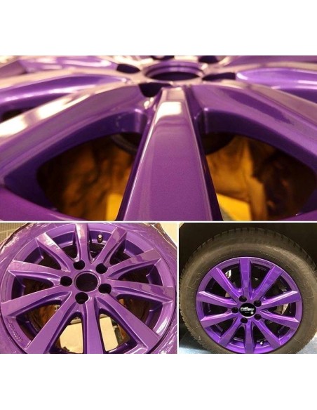 Kit vernice removibile spray wrapping Full Dip per 4 cerchi Viola lucido