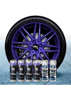 Kit vernice removibile spray wrapping Full Dip per 4 cerchi Viola metal l