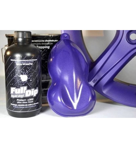 Kit vernice removibile spray wrapping Full Dip per 4 cerchi Viola metal l