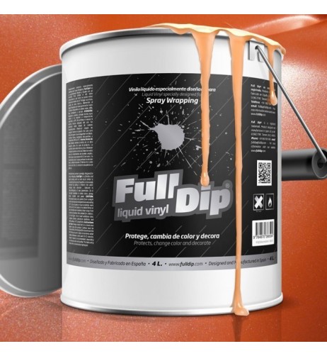 Vernice removibile Full Dip 4L Arancione metallizzato