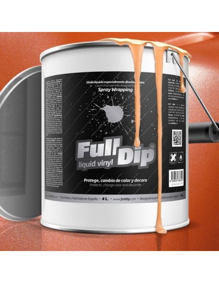Vernice removibile Full Dip 4L Arancione metallizzato