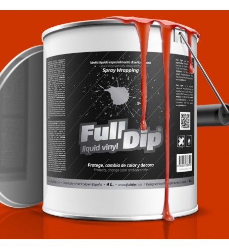 Vernice removibile Full Dip 4L Arancione opaco