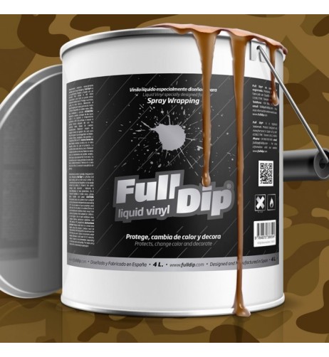 Vernice removibile Full Dip 4L Marrone militare opaco