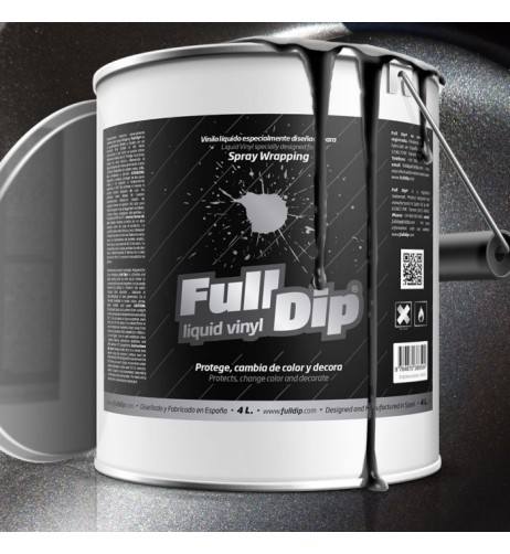 Vernice removibile Full Dip 4L Nero metallizzato