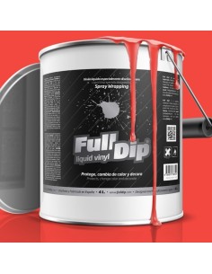 Vernice removibile Full Dip 4L Rosso Fluo