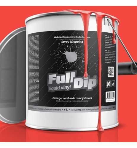 Vernice removibile Full Dip 4L Rosso Fluo