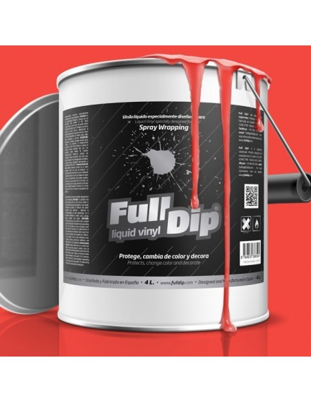 Vernice removibile Full Dip 4L Rosso Fluo