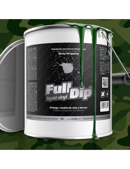 Vernice removibile Full Dip 4L Verde militare opaco