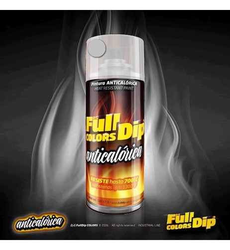 Vernice spray Full Dip resistente alte temperature Alluminio Metallizzato