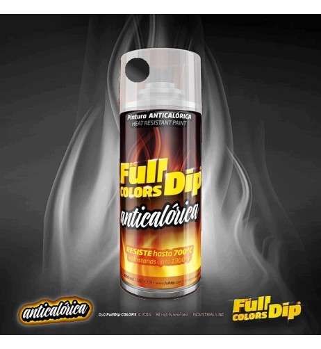 Vernice spray Full Dip resistente alte temperature Nero Metallizzato