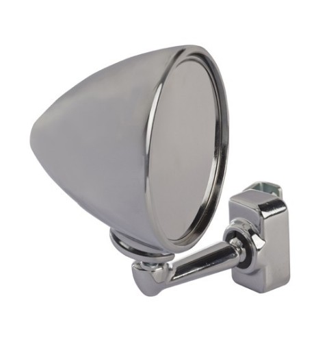 Specchio laterale a goccia con morsetto auto epoca cromato