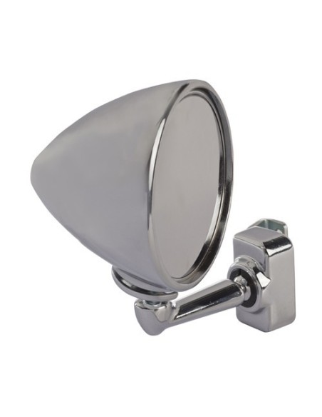 Specchio laterale a goccia con morsetto auto epoca cromato