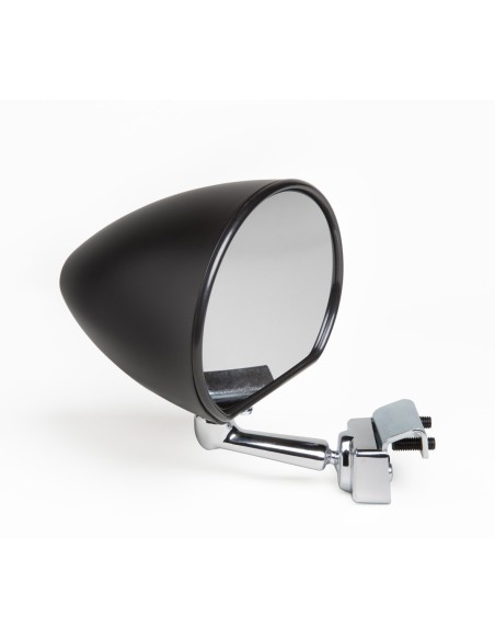 Specchio laterale a goccia con morsetto auto epoca - nero