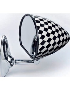 Specchio laterale a goccia scacchi auto epoca - opaco