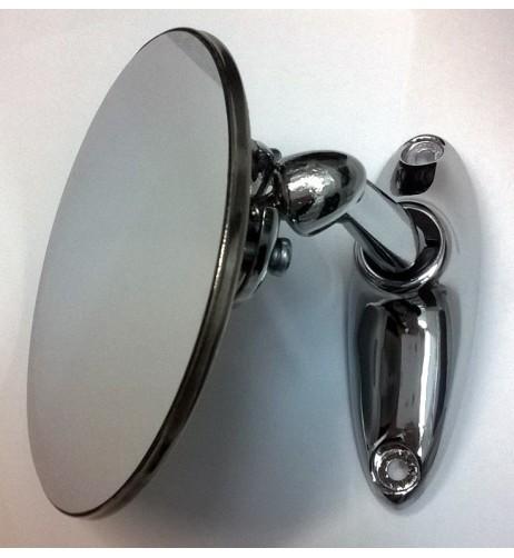 Specchio laterale rotondo auto epoca Fiat 500 - cromato