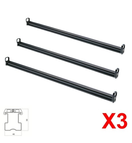 3 Barre portatutto portapacchi PRO acciaio Toyota Land Cruiser 120 125