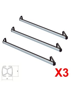 3 Barre portatutto portapacchi XAL alluminio Suzuki Jimny tetto basso dal 2