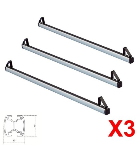 3 Barre portatutto portapacchi XAL PRO alluminio Hummer H3 dal 2005