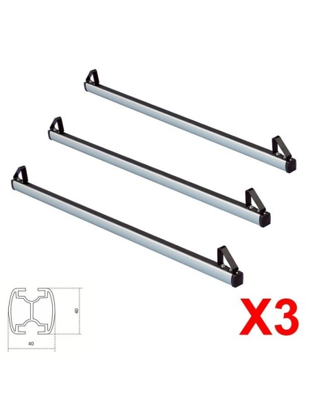 3 Barre portatutto portapacchi XAL PRO alluminio Land Rover Discovery 1990 