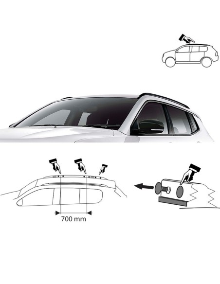 Kit barre portatutto LP56 per Jeep Compass con profili 2017 2025