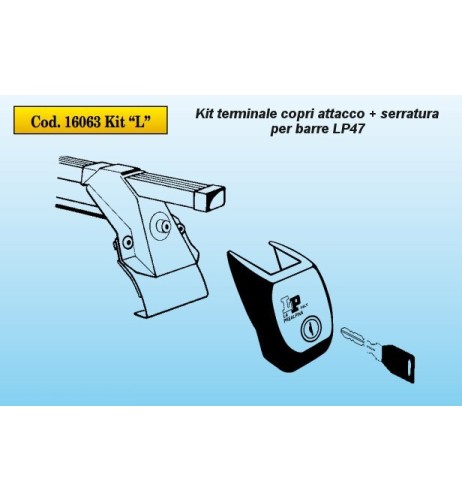 Kit copri attacco + chiusura chiave per barre LP47-LP48
