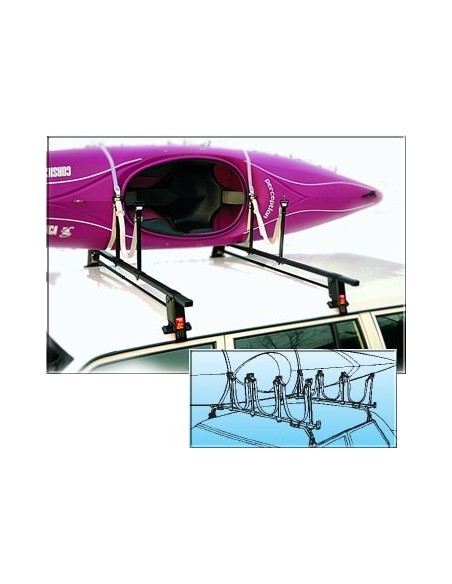 Kit supporti Portakajak portacanoa per barre portatutto 2X 40x50