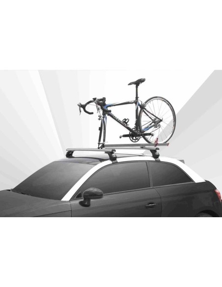 Portabici da tetto per barre portatutto bici da corsa in alluminio