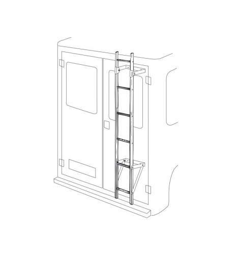 Scaletta fissa 165cm per veicoli commerciali