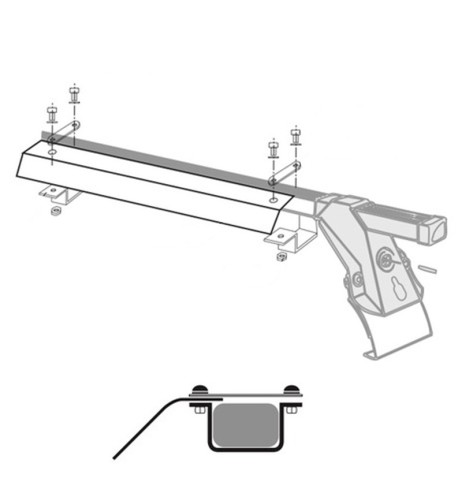 Spoiler anteriore 80cm per barre portatutto Prealpina LP47 LP64