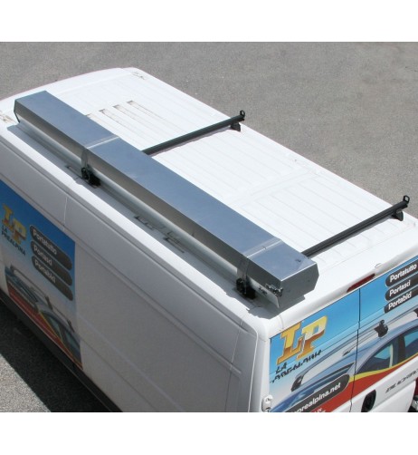 Tubo porta profili in acciaio 320x34x20cm