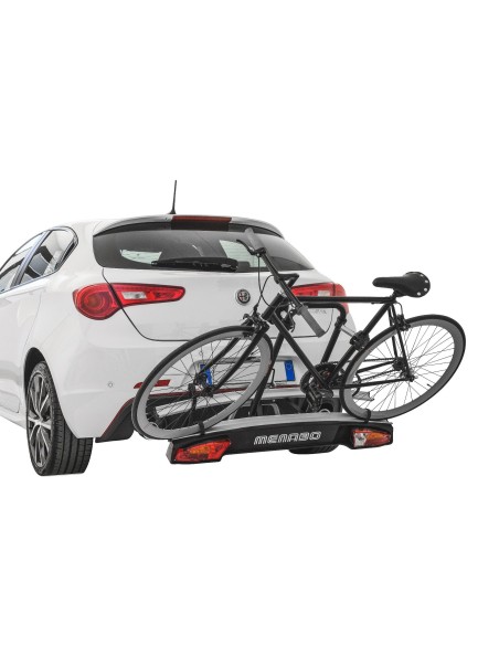 Portabici 2 bici posteriore per gancio traino reclinabile Menabo Merak Type