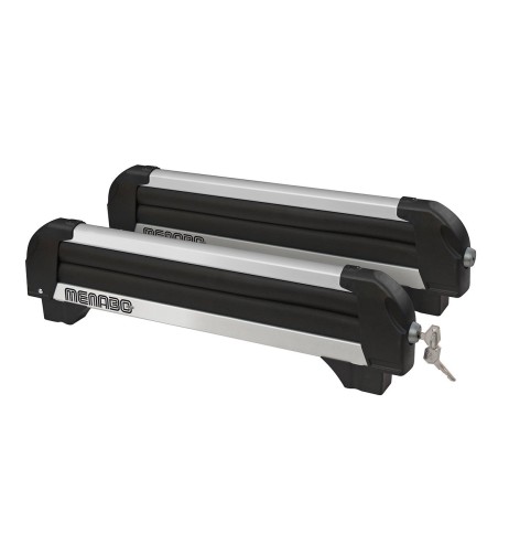 Portasci e Snowboard in alluminio Menabo Iceberg per barre 4 sci o 2 snow