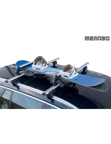 Portasci e Snowboard in alluminio Menabo Iceberg per barre 4 sci o 2 snow