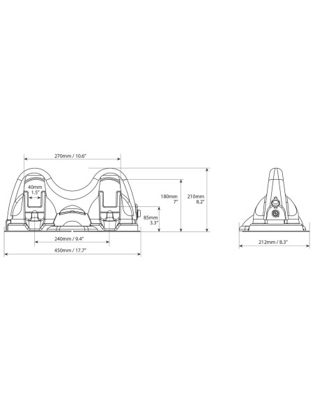 Portasci magnetico Menabo Himalaya 2 paia sci e 4 bastoncini