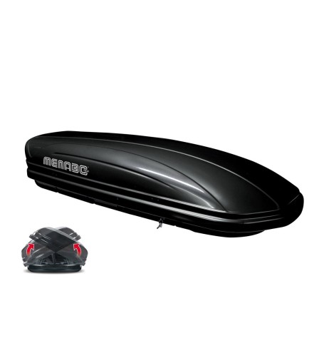 Box Auto Portatutto Portapacchi Menabo Mania 460 nero dual side
