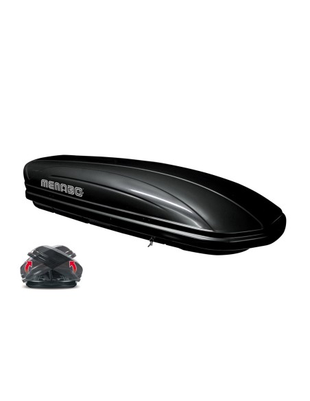 Box Auto Portatutto Portapacchi Menabo Mania 460 nero dual side