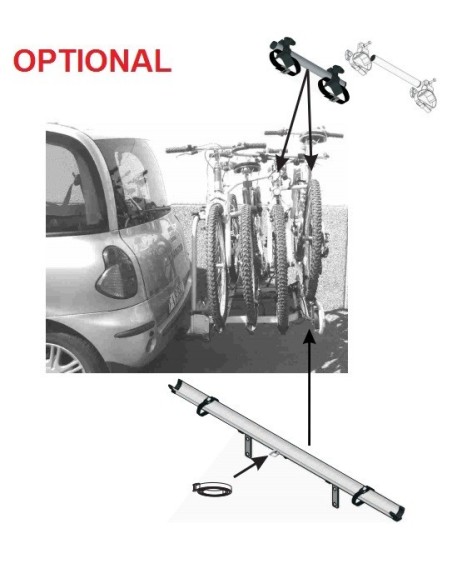 Optional trasformazione Exclusiv portabici da 2 3 o 3 4