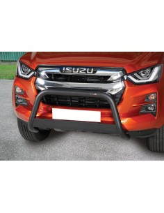 Bull Bar anteriore inox lucido NERO 60mm con traversa Isuzu D Max dal 2020
