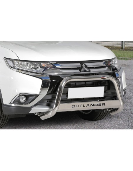 Bull Bar protezione anteriore inox 60mm c scritta Mitsubishi Outlander 2015