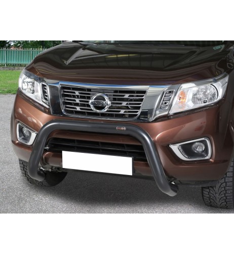 Bull Bar protezione anteriore inox 70mm NERO per Nissan NP300 dal 2016