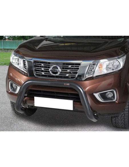 Bull Bar protezione anteriore inox 70mm NERO per Nissan NP300 dal 2016