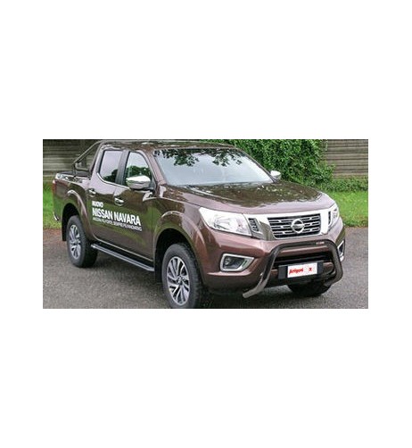 Bull Bar protezione anteriore inox 70mm NERO per Nissan NP300 dal 2016