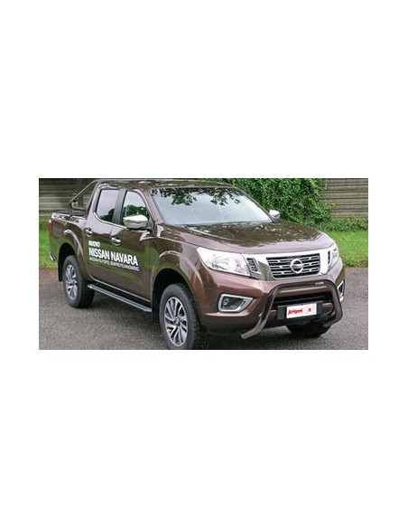Bull Bar protezione anteriore inox 70mm NERO per Nissan NP300 dal 2016