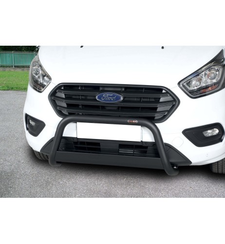 Bull Bar protezione anteriore inox BLACK 60mm Ford Transit Custom L1 dal 20